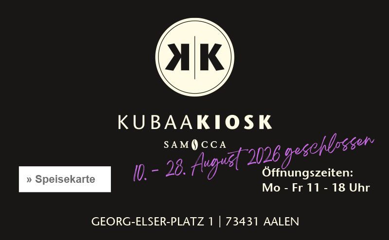 KUBAA Kiosk 2026 Sommer geschlossen